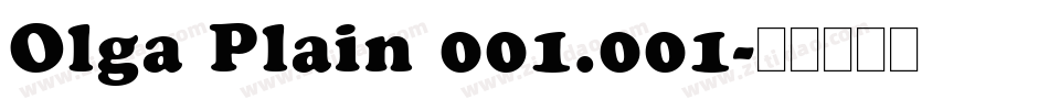 Olga Plain 001.001字体转换